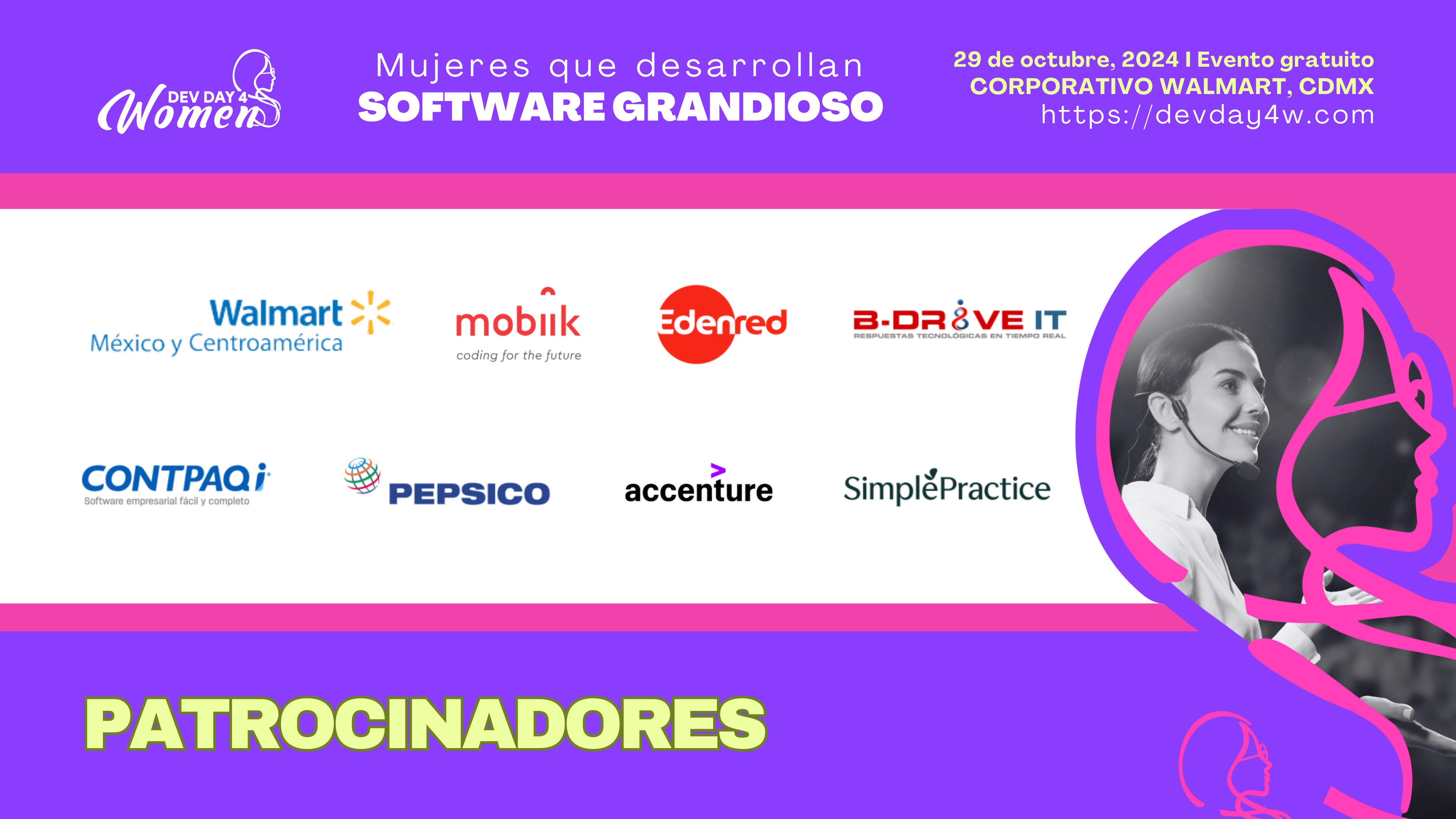 Sponsors de Dev Day 4 Women CDMX 2024