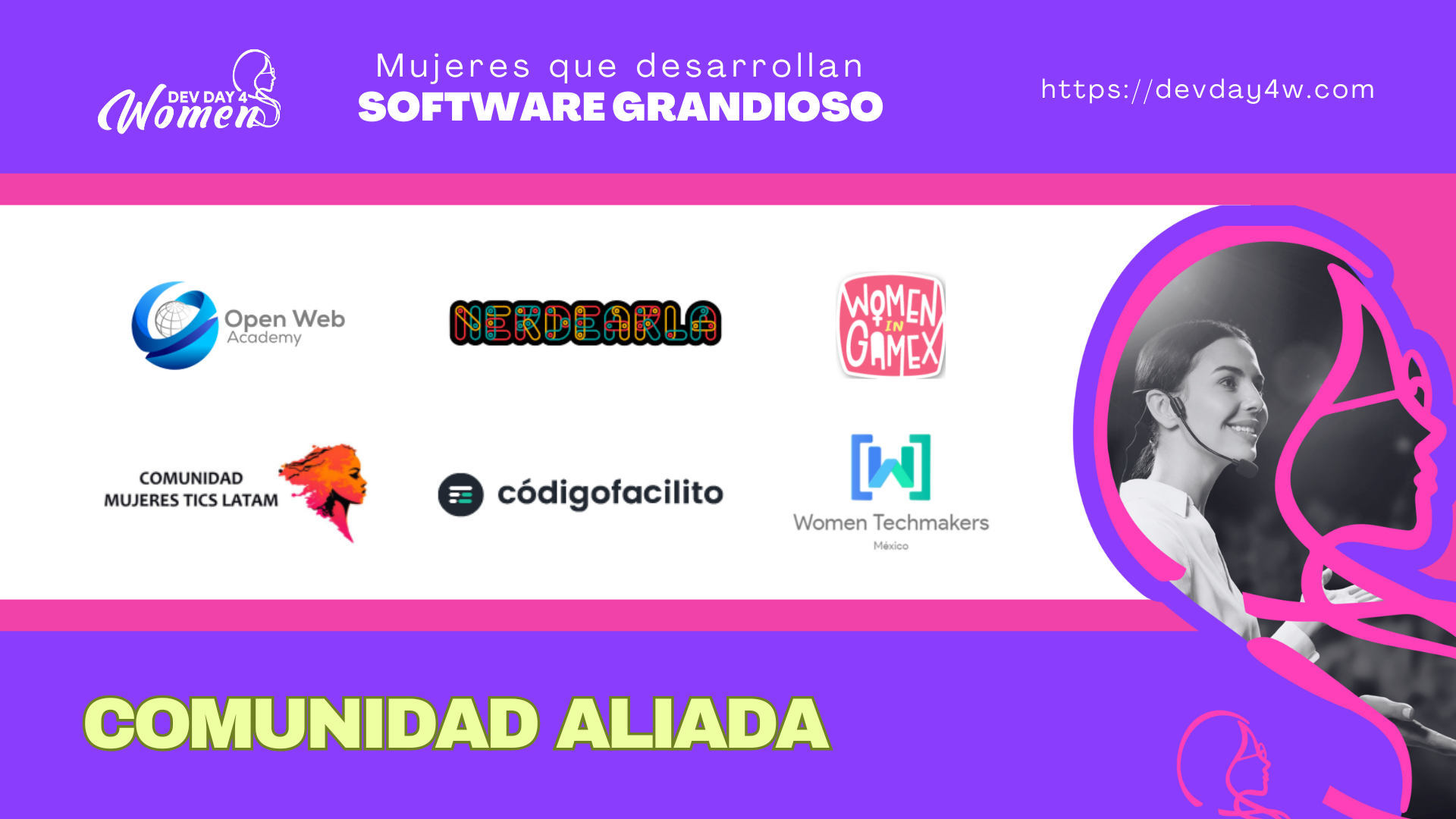 Comunidades aliadas Dev Day 4 Women CDMX 2024